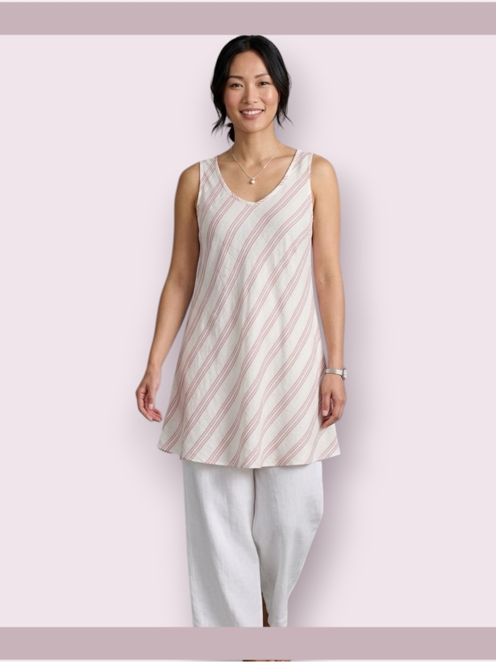 Flax Two Way Bias Tunic